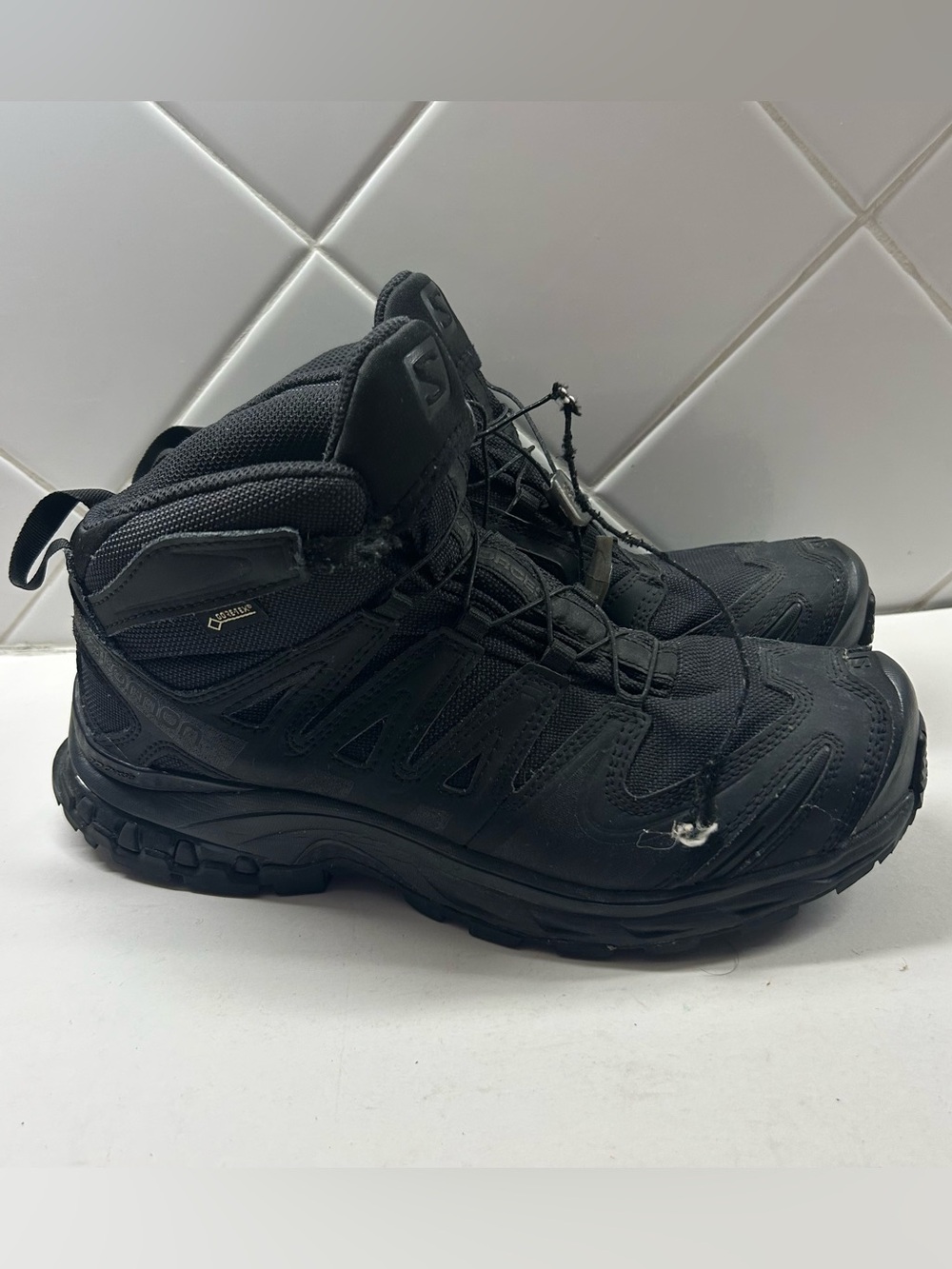 Salomon Unisex Sz M 7.5 W 8.5 XA Forces Mid GORE-TEX Black Tactical Boots Shoes